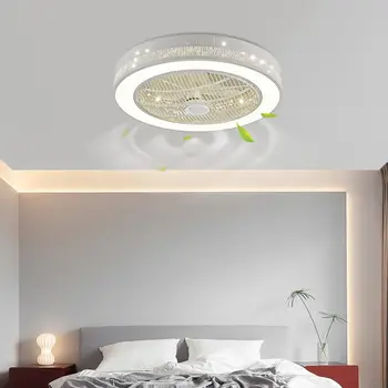 Eatssode 55 см Современный Потолочный вентилятор с дистанционным управлением, потолочный вентилятор с подсветкой для декора спальни, потолочный вентилятор с регулируемой яркостью, лампа