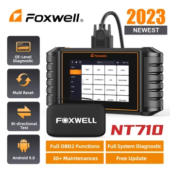 Foxwell NT710 Автомобильный OBD2 Сканер Считыватель кода Двунаправленный Диагностический Инструмент Сканирования Всех Систем 30 + Сброс OBD2 Лучший Автомобильный Сканер