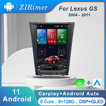 ZIRimer Для Lexus GS GS300 GS350 GS400 GS430 GS460 2004-2011 Android 11 Автомобильный Радио DVD Видео Плеер Стерео Автоматическая Навигация GPS