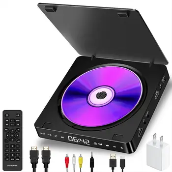 Домашний DVD/VCD HD Видеоплеер, Стереодинамики Hi-fi, 1080P, многофункциональные портативные мини-CD-плееры, Портативное аудио видео