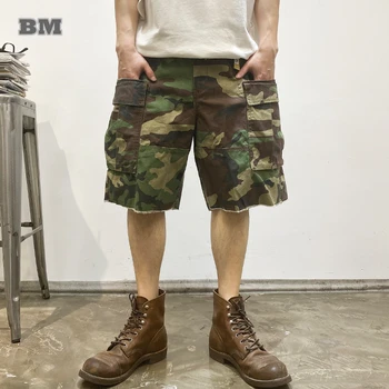 Летняя Японская уличная одежда, военные Камуфляжные тактические шорты, Мужская одежда для спорта на открытом воздухе, Армейские зеленые Камуфляжные брюки-карго в стиле Харадзюку