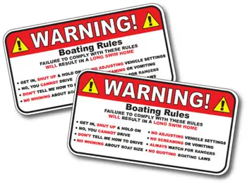 Предупреждающие наклейки Правила катания на лодках Предупреждение Инструкция по технике безопасности Забавная Наклейка Наклейка На окно Бампер Лодки ПВХ Виниловые Светоотражающие Наклейки